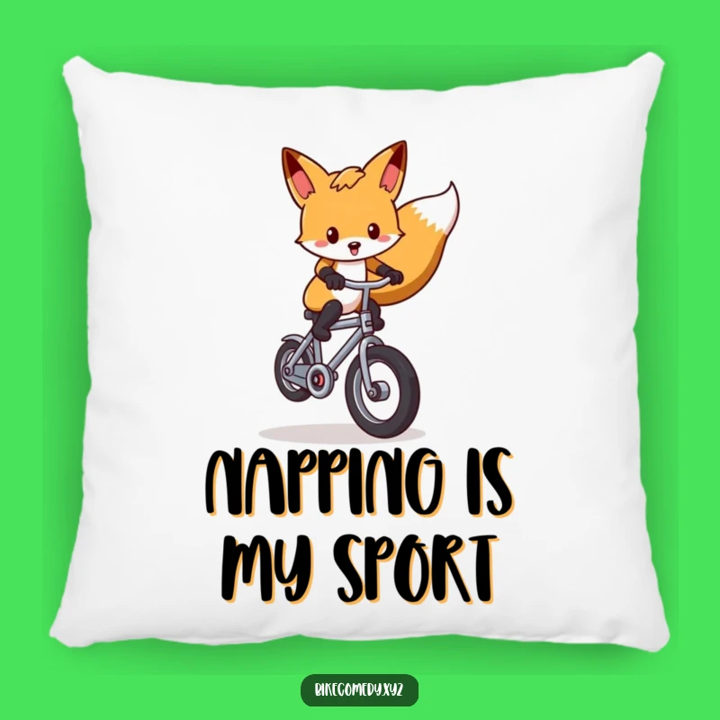 Funny Fox Wheelie Pillow: Cuddle Up with This Comical Bicycle Fanatic Cushion
