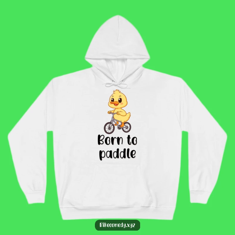 Funny Duckling Bicycle Hoodie: Cozy Up with Determined Little Rider