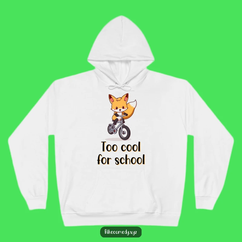 Funny Fox Wheelie Hoodie: Cozy Up with This Hilarious Bicycle Acrobatics Sweatshirt
