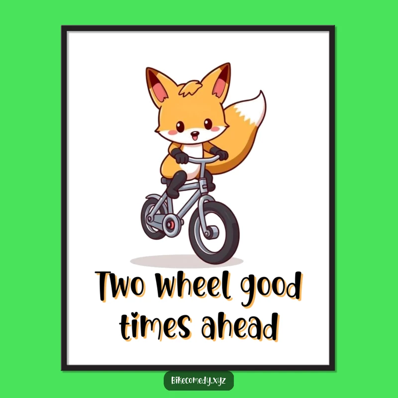 Free Printable Fox Wheelie Wall Art: Humorous Downloadable Decor for Any Room