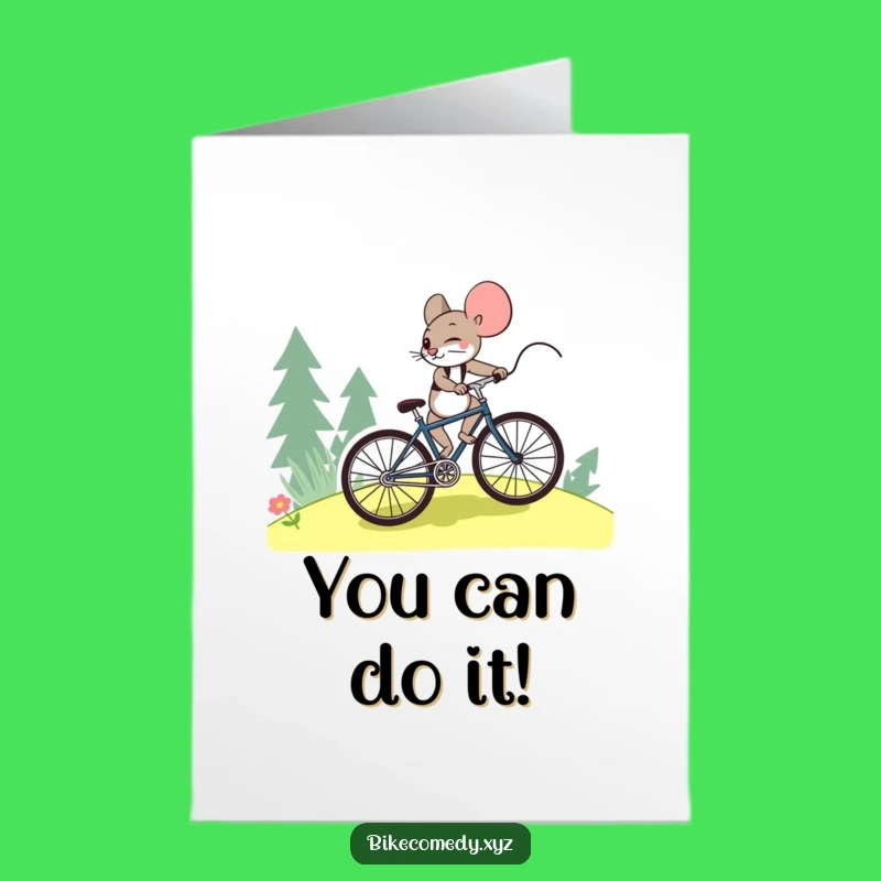 Free Printable Mouse Birthday Card: Determined Downloadable Gift for Big Goals