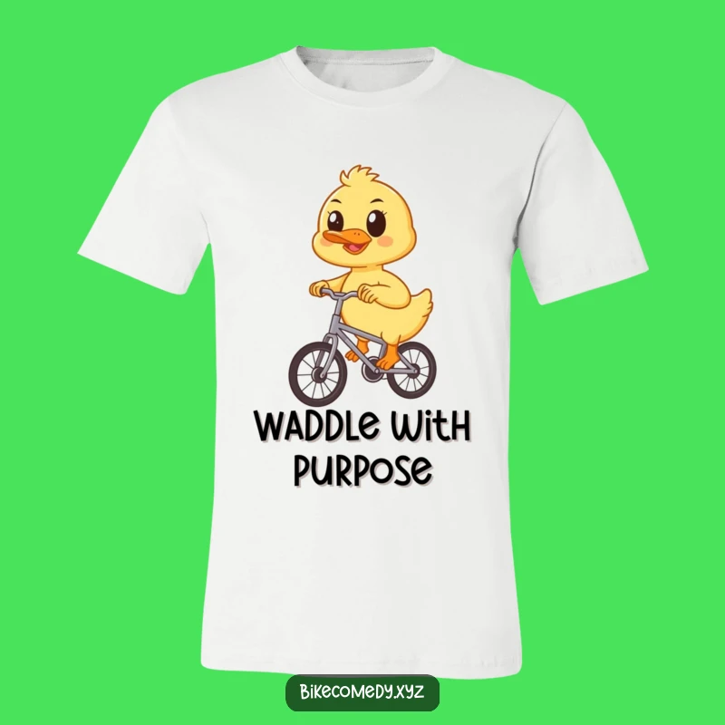 Funny Duckling Bicycle T-Shirt: Determined Pedal Power Tee for Little Stars