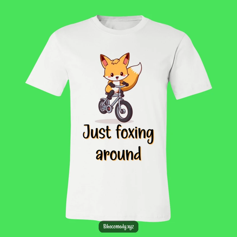 Funny Fox Wheelie T-Shirt: Comical Bicycle Trick Tee for Adventurous Souls